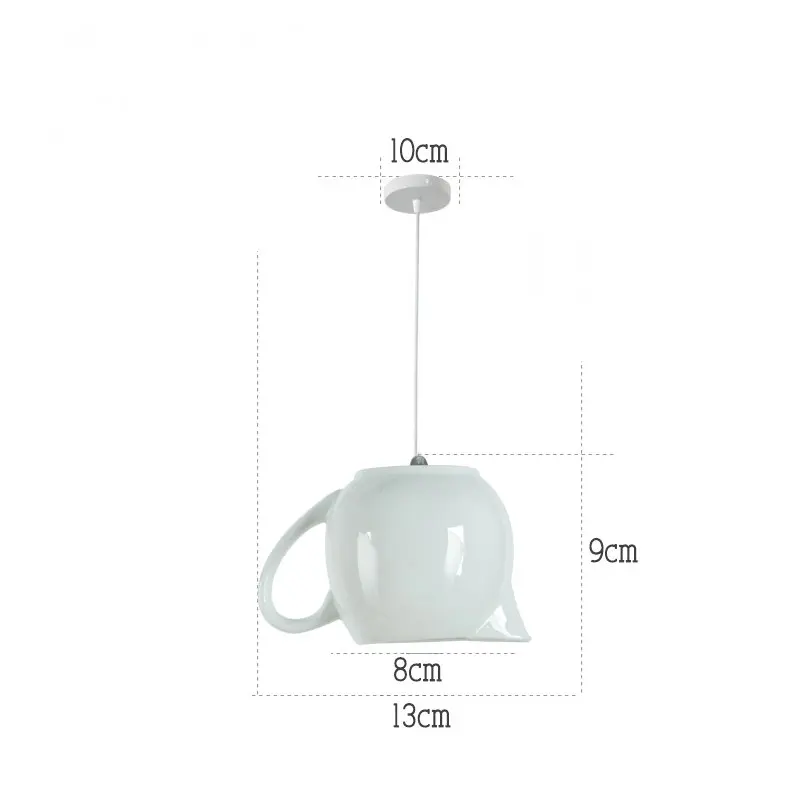 Современная арт Белая Керамическая подвеска лампа 110 В 220 В чашка чайник подвесной светильник для гостиной столовой кухни светодиодный подвесной светильник - Цвет корпуса: I