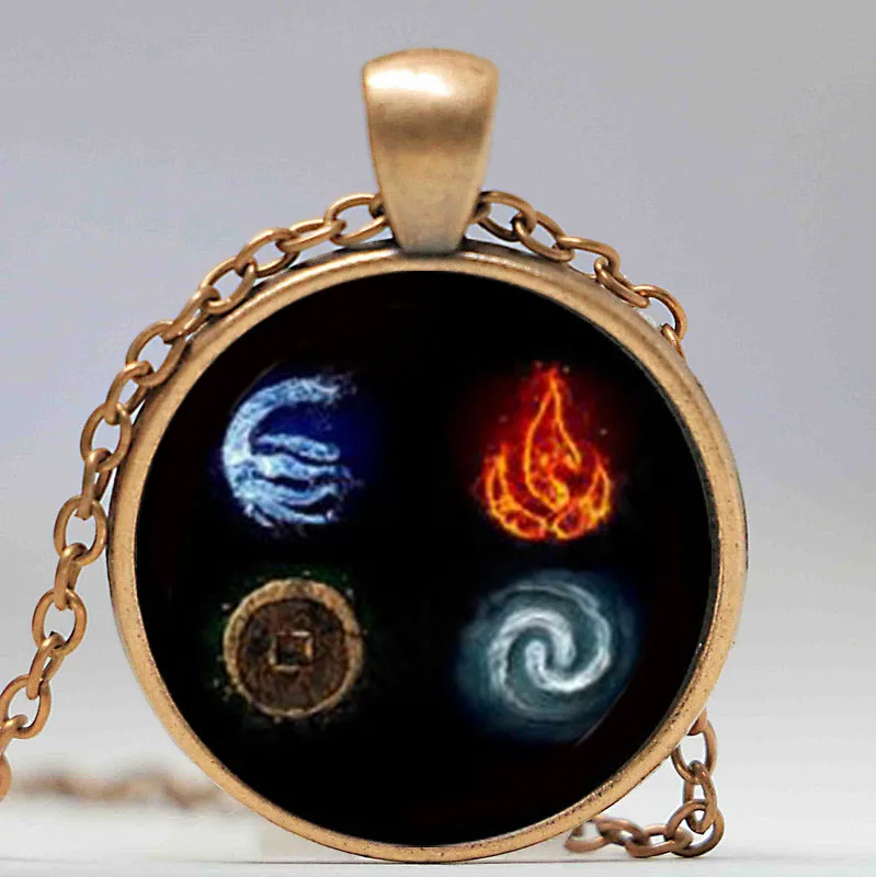 Аватар из мультфильма Last Airbender стеклянный купол подвеска ожерелье сделай сам
