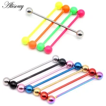 1 шт 1,6*38 мм длинные из нержавеющей стали промышленные пирсинг для хрящевой части уха штекер туннель ювелирные изделия серьги прямые ушные штанги ювелирные изделия