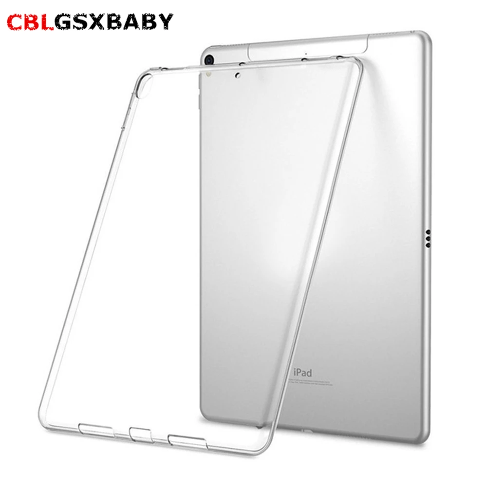 Силиконовый чехол для iPad 5 6 7 8 9 Air 1 дюймов 2018 прозрачный Мягкий ТПУ задняя крышка