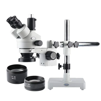 

Trinocular Stereo Zoom Microscope,3.5-90X Magnification ,Mobile Phone Repair Digital Microscope,Includes 0.5X /2.0X Objective