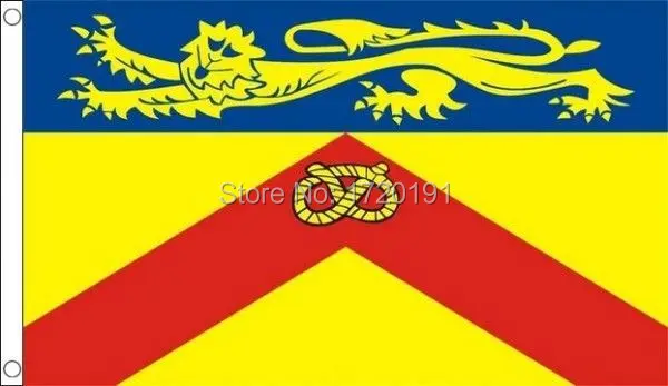 Staffordshire Flag 5 x 3 FT - 100% Polyester With Eyelets - English County