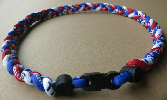 Wholesale Lot of 12 20/" Navy Blue White Baseball Titanium Necklace Tornado