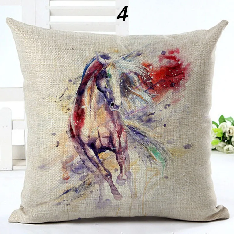 

Maiyubo Colorful Design Horse Pillow Case for Sofa Linen Cushion Cover Luxury Decorative Pillow Scandinavian Style Printed PC255