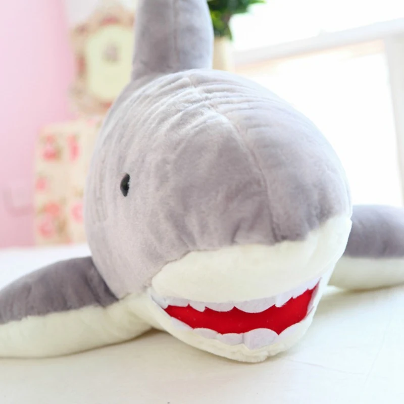 1 шт. мягкие серые куклы-акулы мягкая плюшевая морская подушка для животных плюшевая игрушка для детей на день рождения подарки для детей