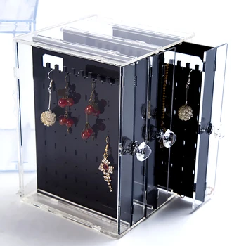 

Transparent Arylic Jewelry Storage Organizer Jewelry Display Holder Up Earrings Earring Holder Earring Showcase Stand Box Fasion