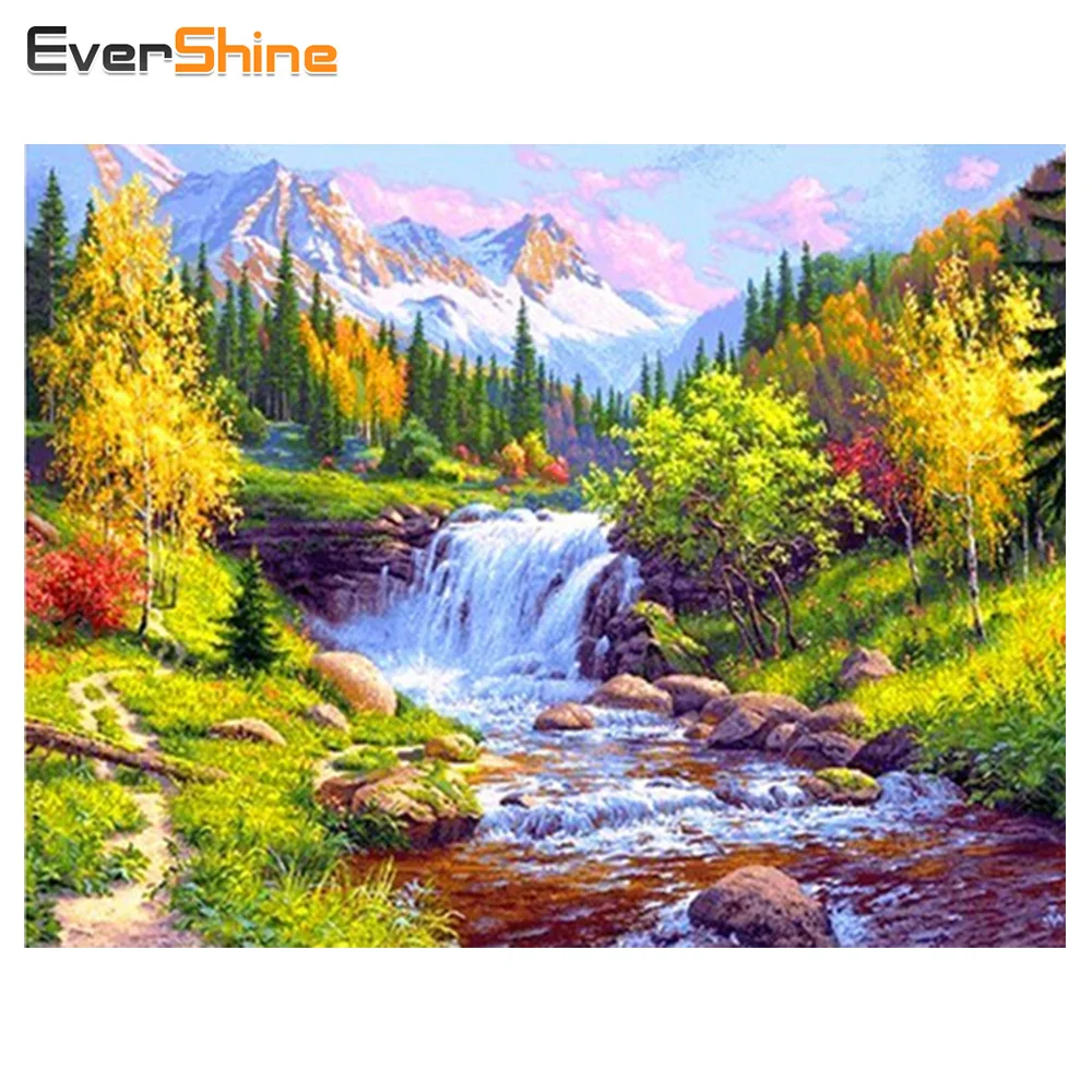 

EverShine 5D DIY Diamond Embroidery Landscape Full Square Diamond Mosaic Set Cross Stitch Home decor Needlework Rhinestones