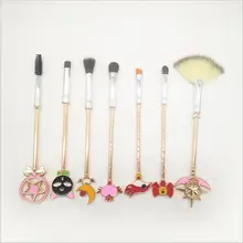7 шт. карта аниме Captor Sakura макияж распечатка Кисти косметические Туалетные красота палка стержень кисти подарок для женщин подарок Прямая поставка