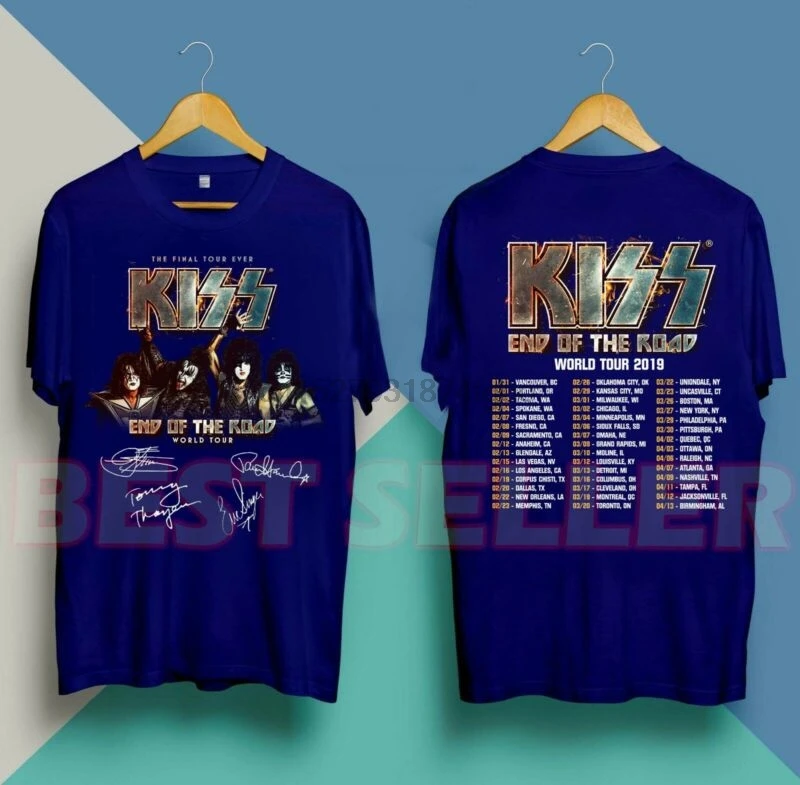 Новая мужская футболка Kiss End Of The Road Tour 2019 ограниченная поставка|Футболки| |