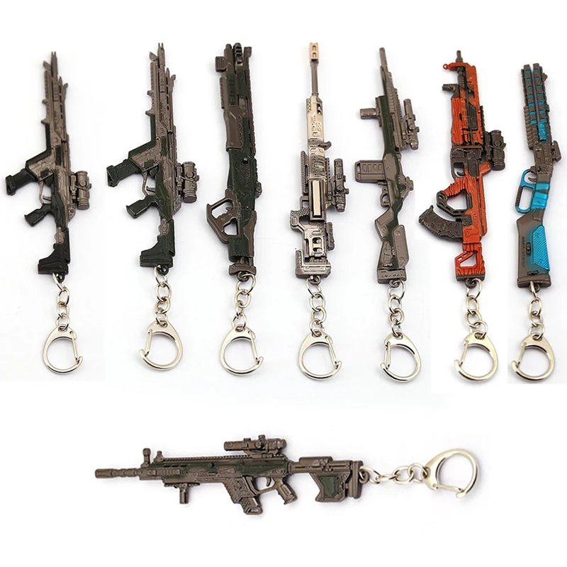 

Hot Game APEX Legends Toy APEX Legends Hero Gun Model Keychain Pendant Keyring Car Key Chains Accessories
