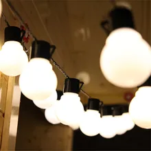 2,5 м светодиодный светильник 10 светодиодный s Открытый 5 см большой шар фестиваль украшения для рождественской вечеринки Фея светодиодный освещение DA