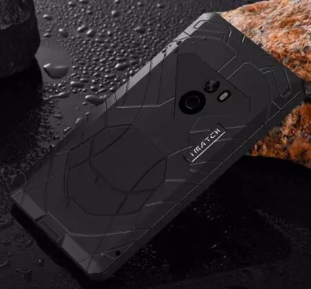 Роскошный уличный Imatch для Xiaomi mi F1 9 mi x 2 2s спортивный армейский Тактический противоударный водонепроницаемый металлический силиконовый чехол для телефона - Цвет: Черный