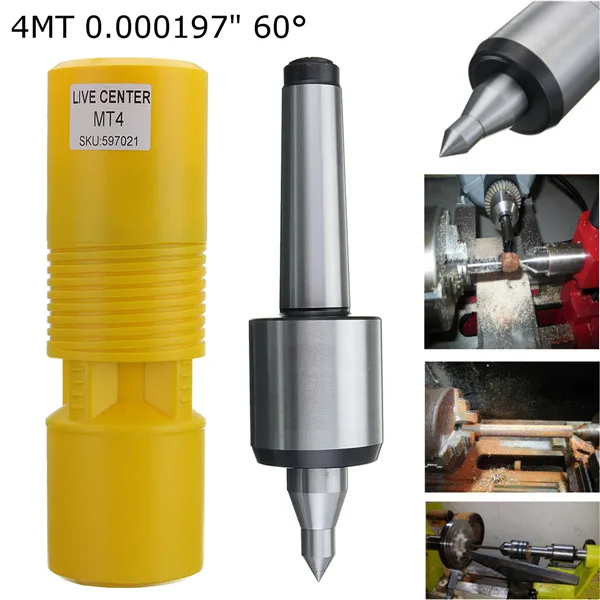 

NEW 4MT 0.000197'' CNC Precision Long Spindle Lathe Live Center Morse Taper Tool For Lathe Turning Tool