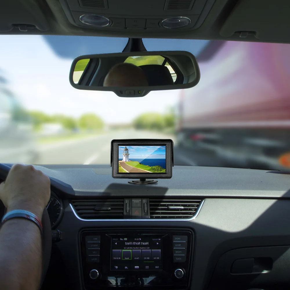 4,3 дюймов TFT цветной дисплей автомобиля ЖК-монитор приборной панели экран Парковка монитор для bmw e46 e90 ford focus 2 vw suzuki Hyundai Honda