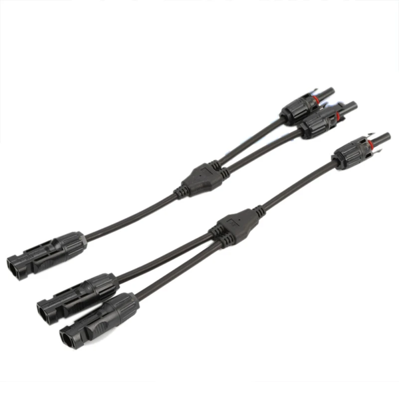 

1 Pair MC4 Solar Connector Branch Y Adapter Connectors M/M/F And F/F/M For Solar Panels Cable Photovoltaic Connector