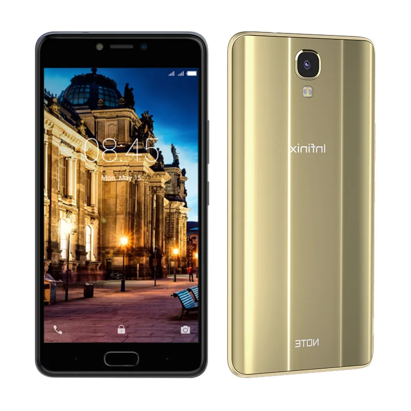 Infinix NOTE 4 Смартфон 32G 3g OCTA-CORE отпечатков пальцев 4300mAh 5," сотовый телефон - Цвет: Gold