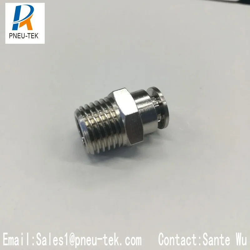 MPC1/4mm NPT1/4 латунные нажимные фитинги пневматические одно касание для труб быстрое