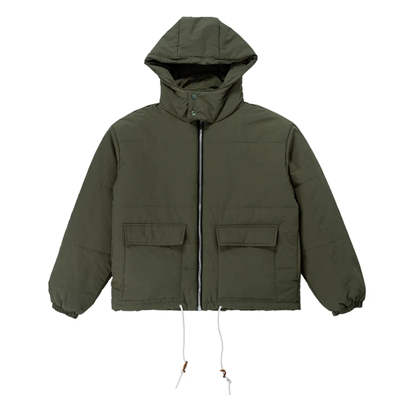 Army green Color Coat 2018 Winter Jacket Men Clothing Solid Warm Parkas
