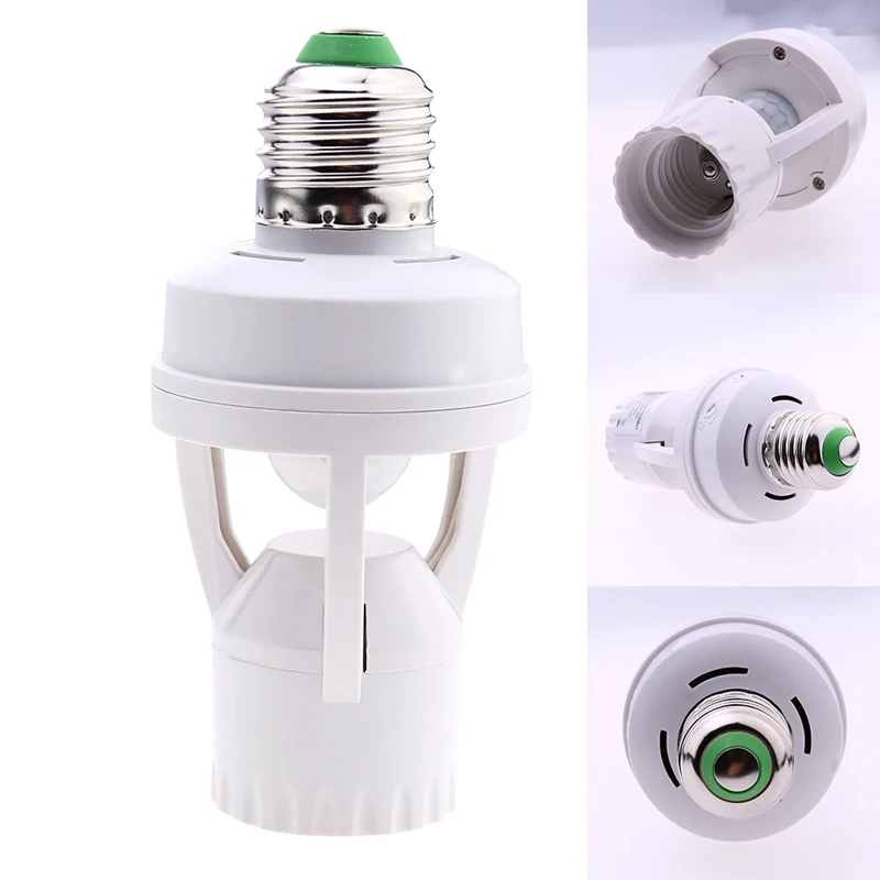 

Hot AC 100-240V 360 Degrees PIR Induction Motion Sensor IR Infrared Human E27 Plug Socket Switch Base Led Bulb Light Lamp Holder
