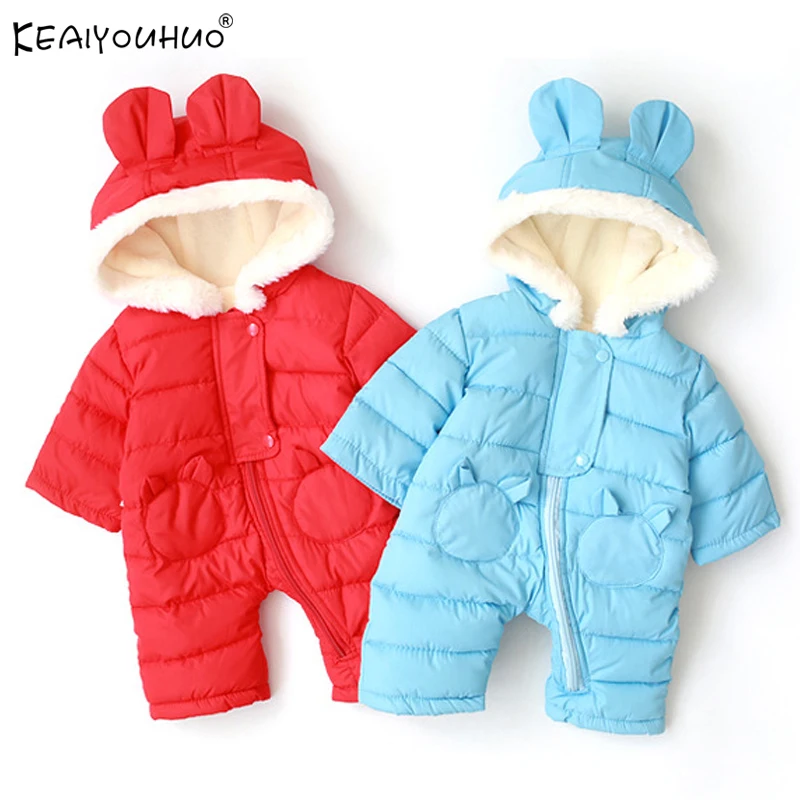 Новая Одежда для маленьких девочек зимние хлопковые куртки с капюшоном и комбинезоны для девочки, для малыша пальто для новорожденных с длинными рукавами; Верхняя одежда для детей, детская одежда