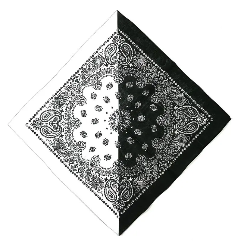 Богемский цветочный двойной цветной блок 50x50 см унисекс хлопковый Карманный квадратный шарф повязка Бандана Хип-хоп браслет на шею галстук - Цвет: 6