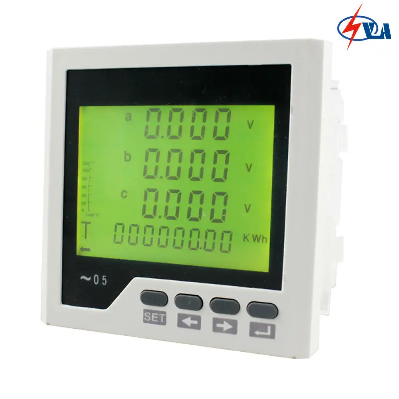 

3D3Y 96*96mm 220V 3 phase ammeter voltmeter multifunction meter price with LCD digital display