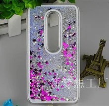 Forma clara líquido dinâmico glitter colorido paillette areia quicksand caso capa para o motorola moto g3 g gen casos de água