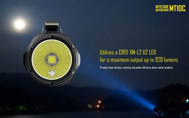 Portátil para Acampamento ao ar Mt10c + Imr18350 Venda Nitecore Bateria Recarregável Lumen Cree Xm-l2 u2 Led Lanterna Tática Livre 920 3 High Quality Luzes e Iluminação