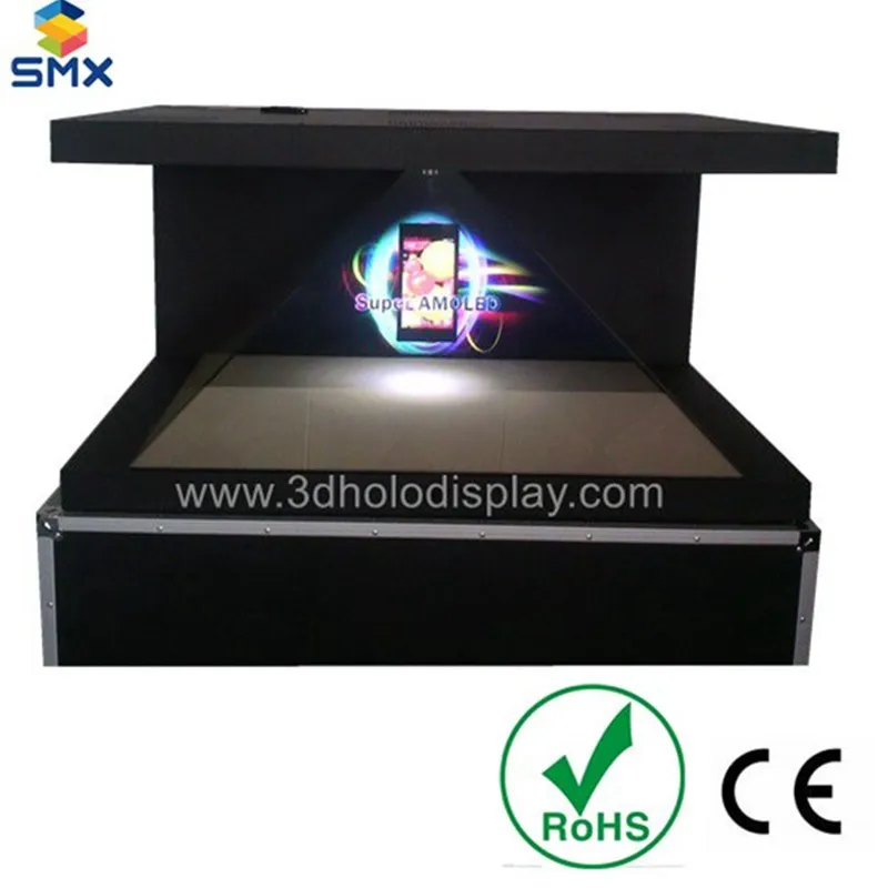 

42" Holographic Pyramid 3D Display Showcase Hologram Box For Advertising