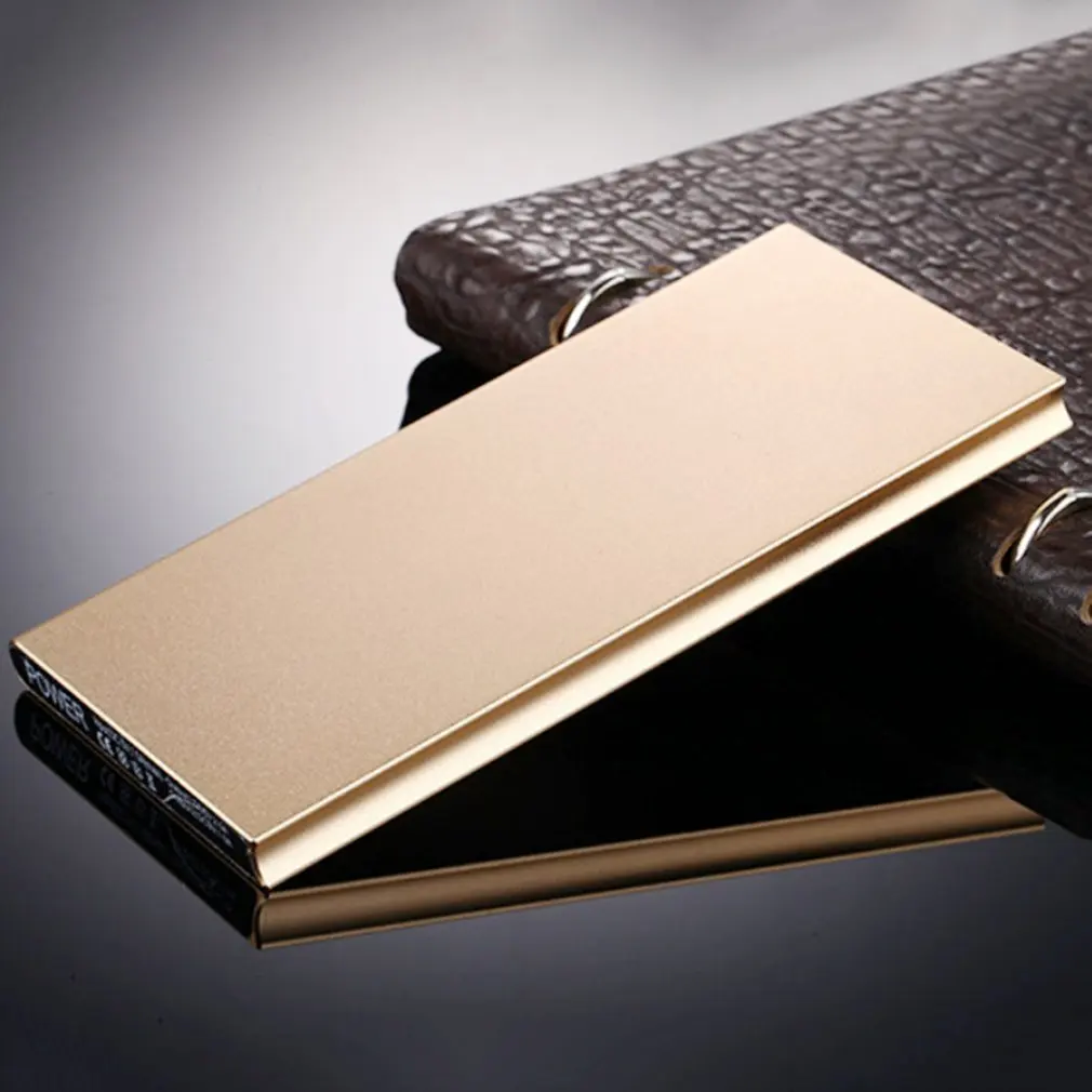 50000mAh Universal Power Bank 9.5mm Ultra-thin Dual USB Output Mobile Power Portable Battery Chargers Power Source Accessories