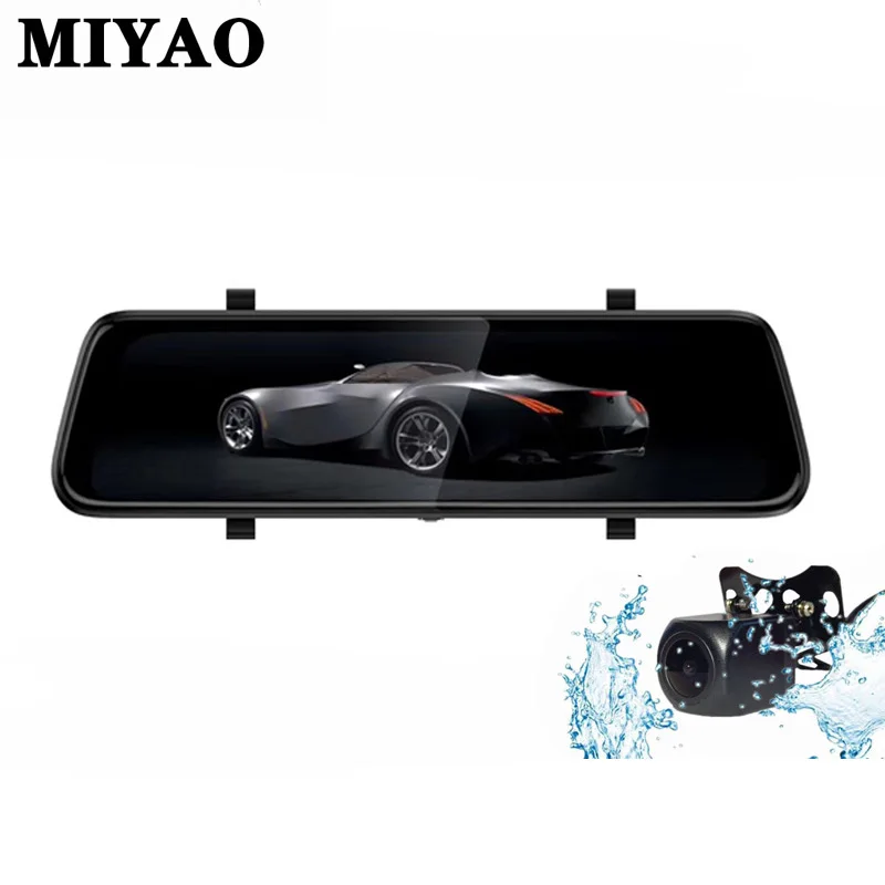 

New 9.66 Inches Car Dvr Mirror IPS Touch Screen DVR Camera Dvr Video Recorder HD 1080P Dual Lens Dashcam Night Vision Dash Cam