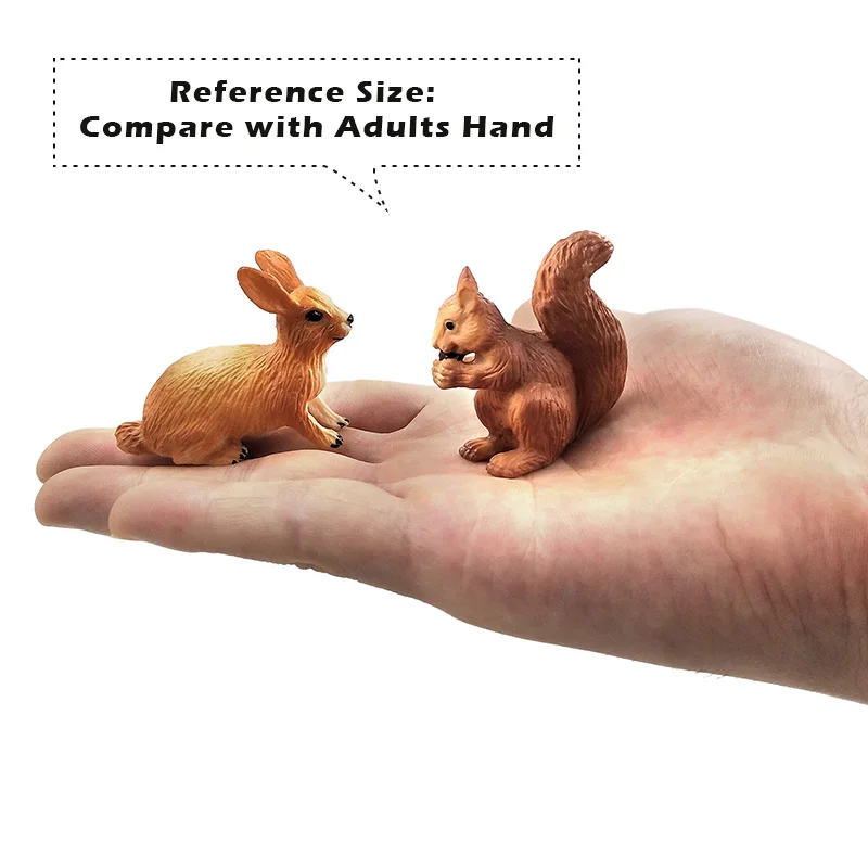 Christmas Simulation Little Fox Rabbit Squirrel Animal Model Figurine Home Decor Miniature Fairy Garden Decoration Accessories miniature figurines miniature ornament miniature duck figurines rabbit ornament rabbit ornaments