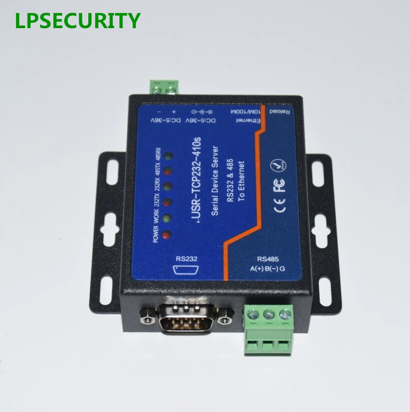 LPSECURITY USR-TCP232-410S RS232 RS485 к TCP/IP конвертер Ethernet серверами последовательных устройств Modbus к последовательным Ethernet DHCP DNS