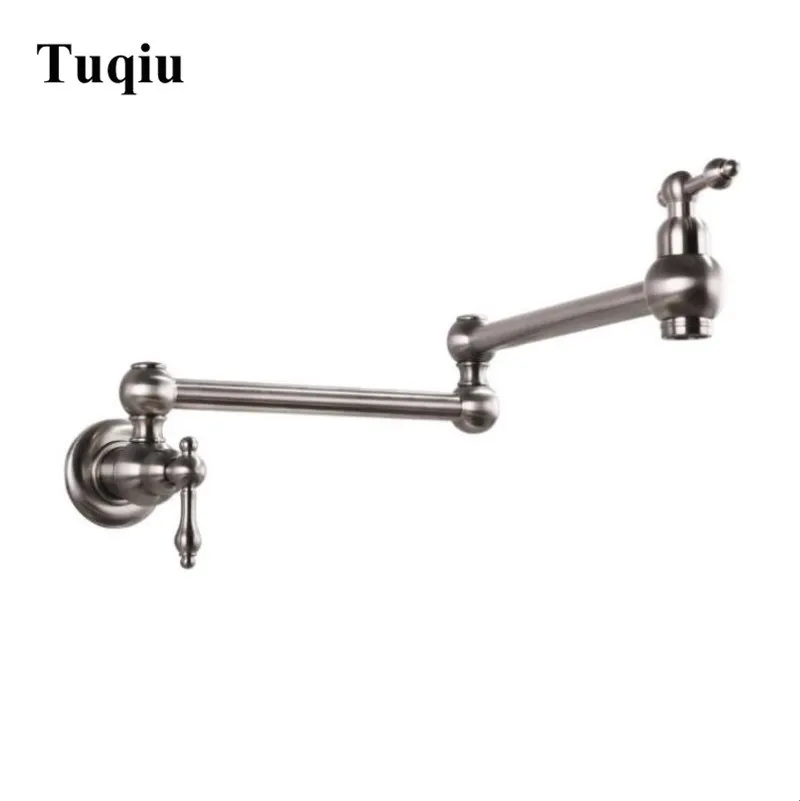 

Foldable Kitchen Sink Mixer Tap Brass Nickel /Chrome Finished Single Cold Wall Mounted Foldable Basin Faucet Sink Tap