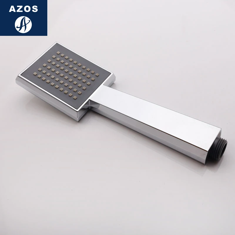 

Azos Shower Head Abs Resin Plastic Chrome Single Function RainfallBathroom Pressurized Shower Room Square20mm G1/2 HS104