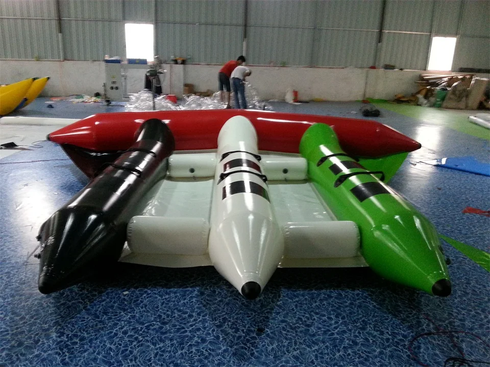 Высококачественное Напольное оборудование для водного развлечения надувная игрушка из ПВХ материала 6 человек летающая рыба лодка банан