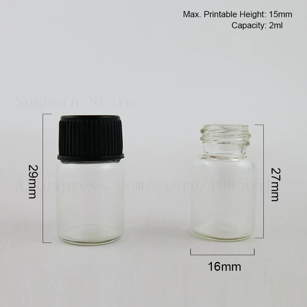 Маленькая бутылка стекло самодельные контейнеры баночка 2 мл милые тест образца флаконы косметический e жидкий крошечный бутылки с