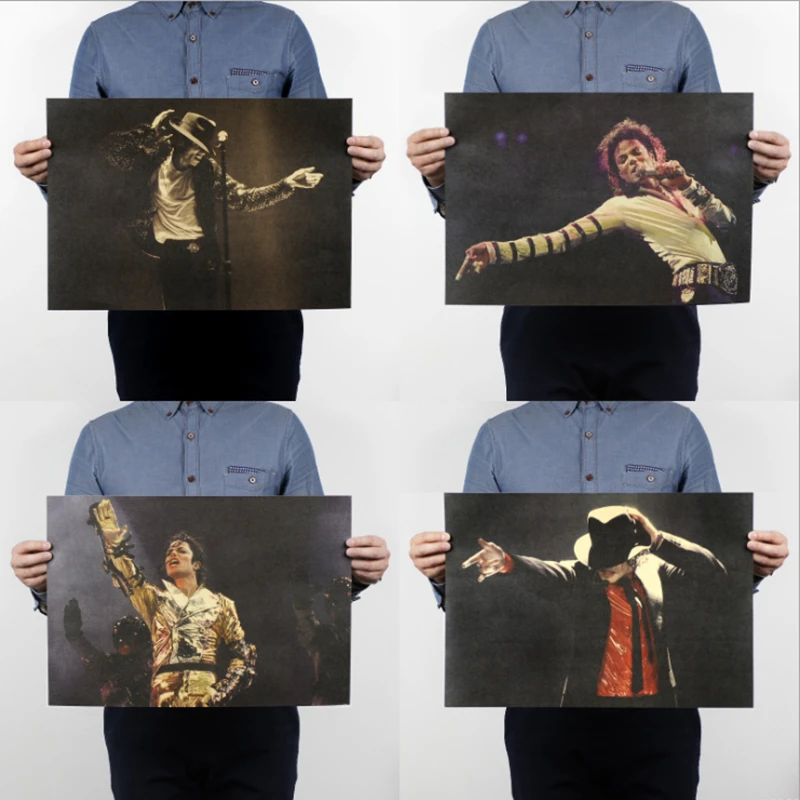 Майкл Джексон постер постеры фотообои на стену обои плакат крафт бумага 51x35.5 см |