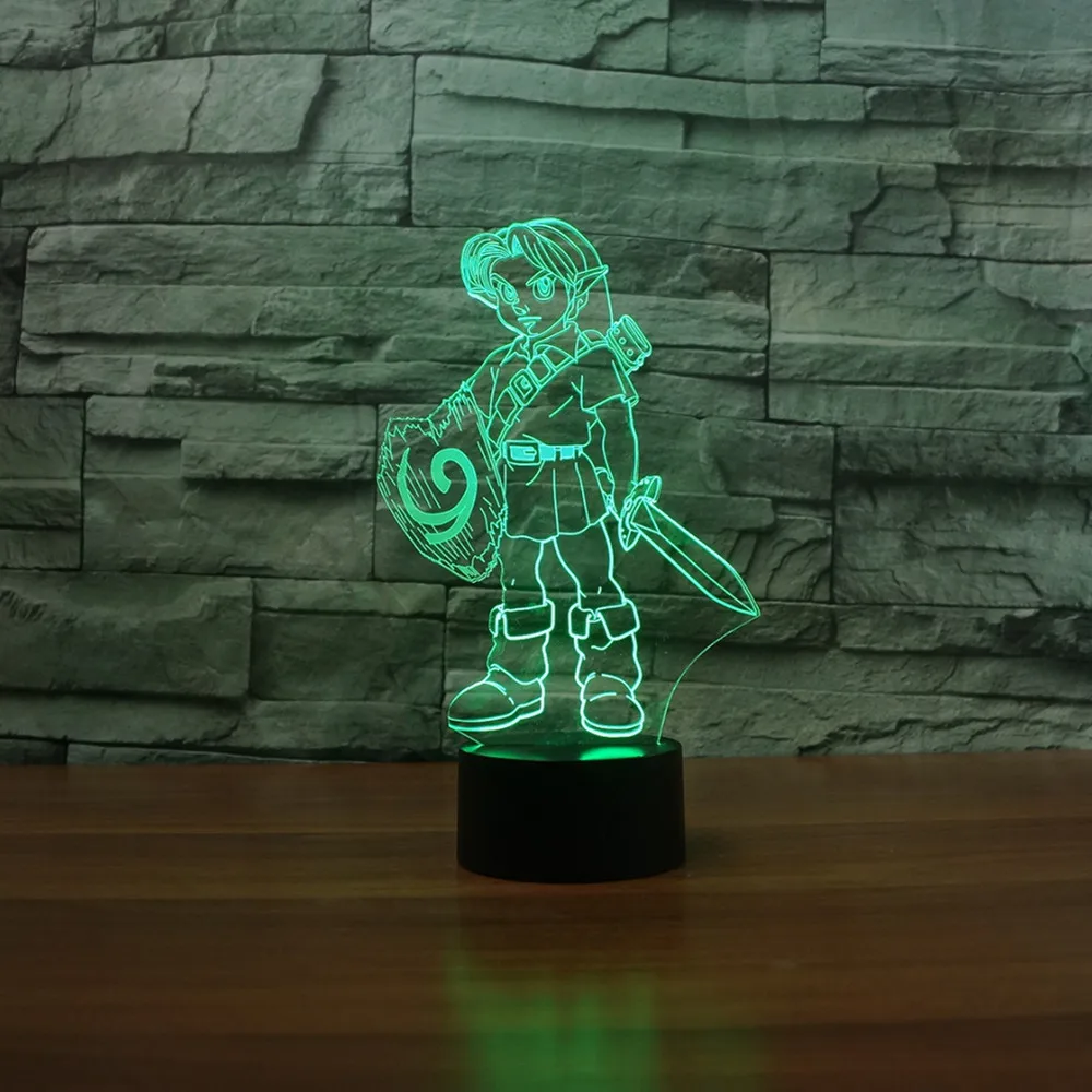 Creative 3D Warrior Modelling Nightlight LED Game Table Lamp USB 7