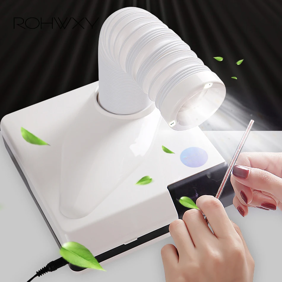 Billig ROHWXY Staubsauger Für Nail art Maniküre Tisch Maschine Nagel Saug Staub Collector Extractor Fan Für Maniküre Nagel Salon Werkzeug