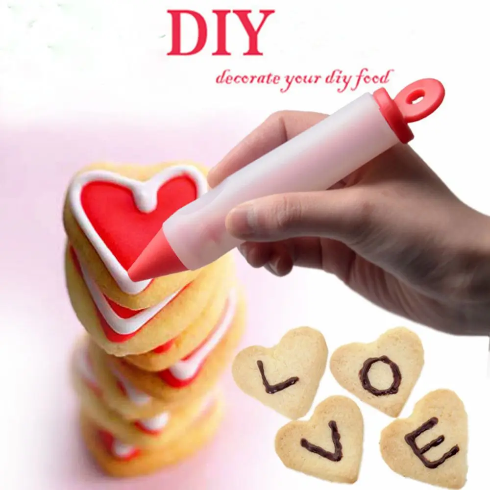 

Silicone Food Dessert Decorator Pen Cake Decorating Tools Icing Piping Pastry Nozzles Pen Kitchen Accessories