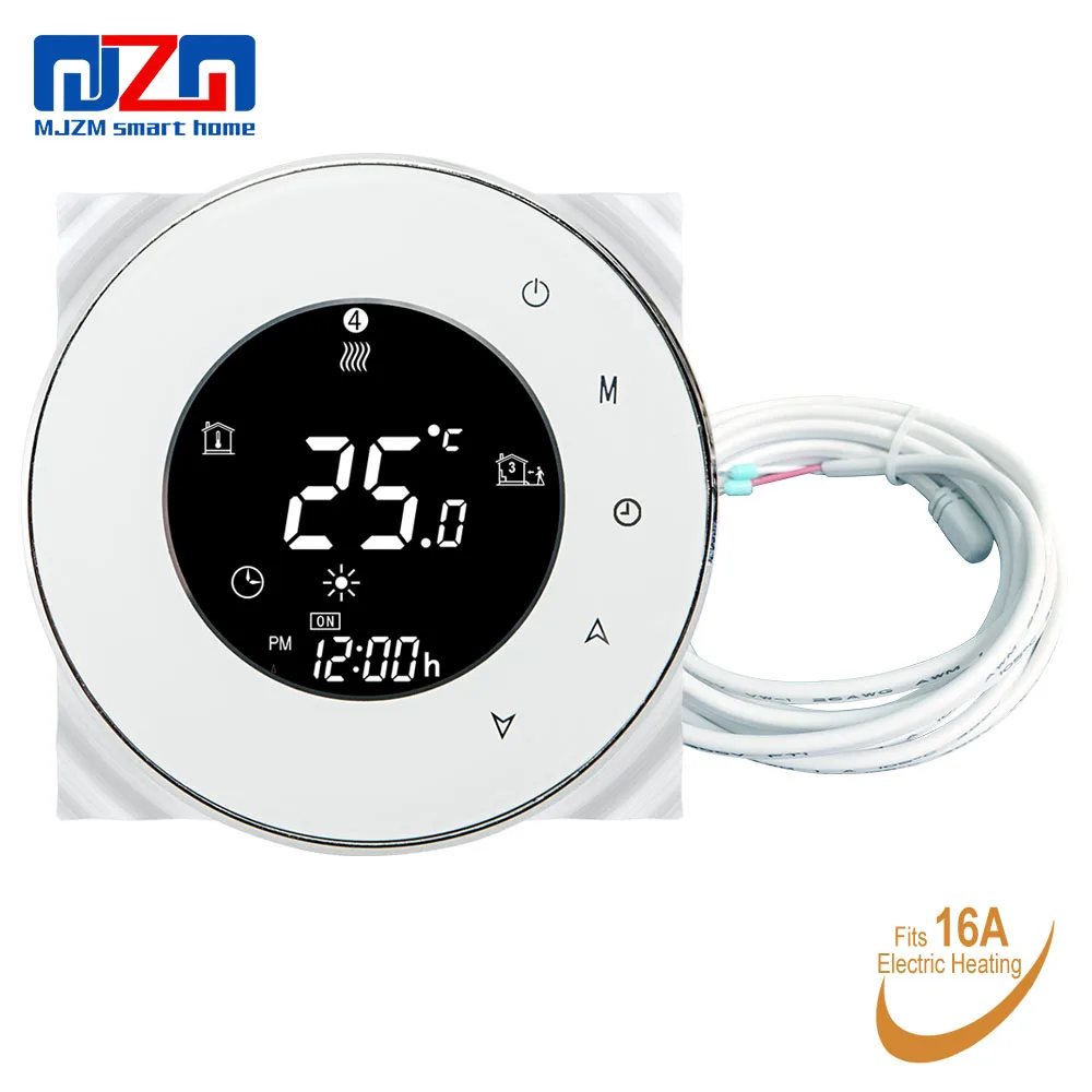 MJZM 16A-6000 термостат для теплого пола контроллер температуры сенсорный экран программируемый терморегулятор для теплого пола