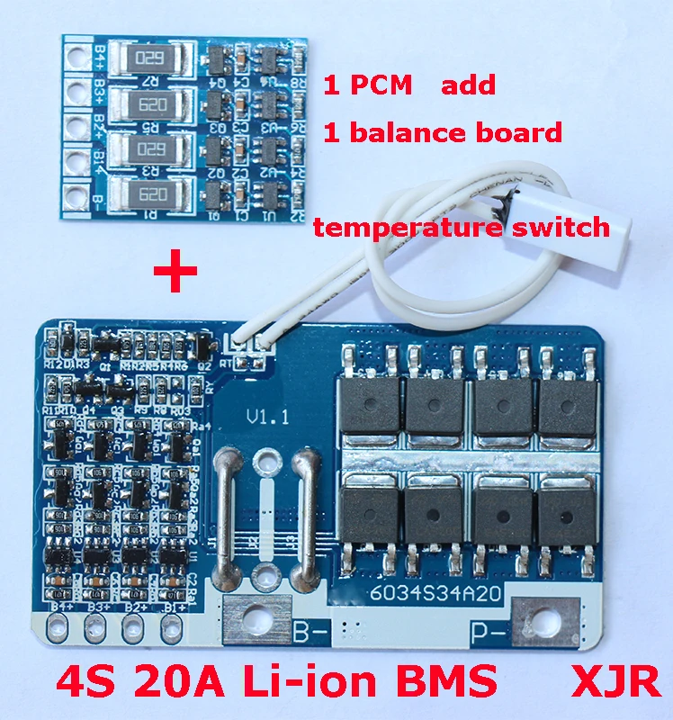 4S 20A литий полимерная батарея BMS/PCM/PCB Защитная плата для 4 упаковок 18650 ионная с