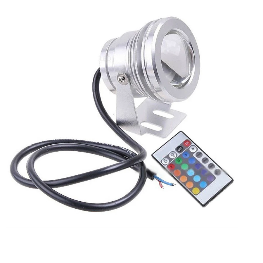 

RGB LED Underwater Light Landscape Pool Light Fountain Bulb Infrared Remote Control 12V 18W Colorful Fish Tank Lighting