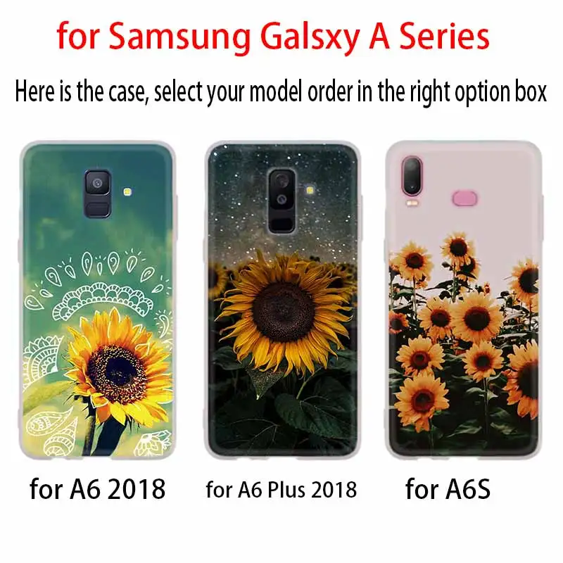 Чехол с летним подсолнухом для Samsung Galaxy A10/A30/A40/A50/A70 A9 A8 A6 a7 2018 A3 A5 2017 2016 мягкий чехол
