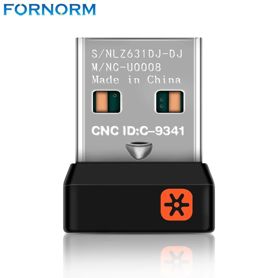 

Fornorm Wireless Dongle Receiver for Logitech Unifying Wireless Keyboard M215 M235 M325 M545 M705 6 Channel USB Adapter