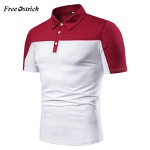 Мужские рубашки поло, мужские повседневные рубашки с коротким рукавом, рубашки с отложным воротником, хлопковые Лоскутные дышащие топы, лидер продаж