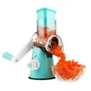 2022 Vegetable Mandoline Slicer, Vegetable Fruit Cutter Cheese Shredder Rotary Drum Grater with 3 Stainless Steel Rotary Blades ► Photo 2/6