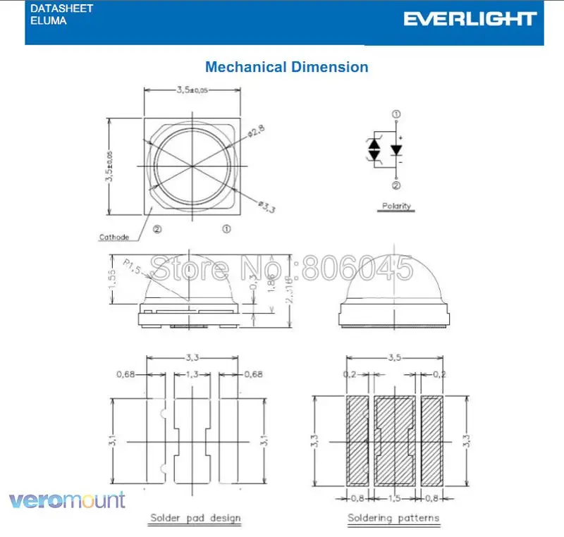 5 шт./лот чип Everlight 3 Вт 3535 УФ ультрафиолет фиолетовые высокое Мощность светодиодный светильник излучатель 365nm 380nm 395nm 420nm на 8/12/14/16/20 мм PCB