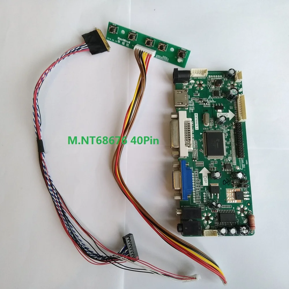 Комплект для B140XTN02.3 панели экрана DVI HDMI 1366X768 плата контроллера lcd VGA 14 "AUO дисплей светодиодный DIY M. NT68676 40pin